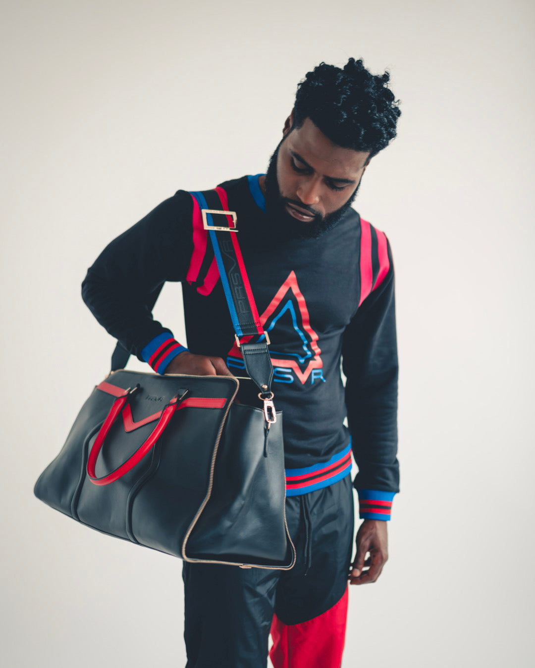 The Valley Duffle (Red/Black/Blue)