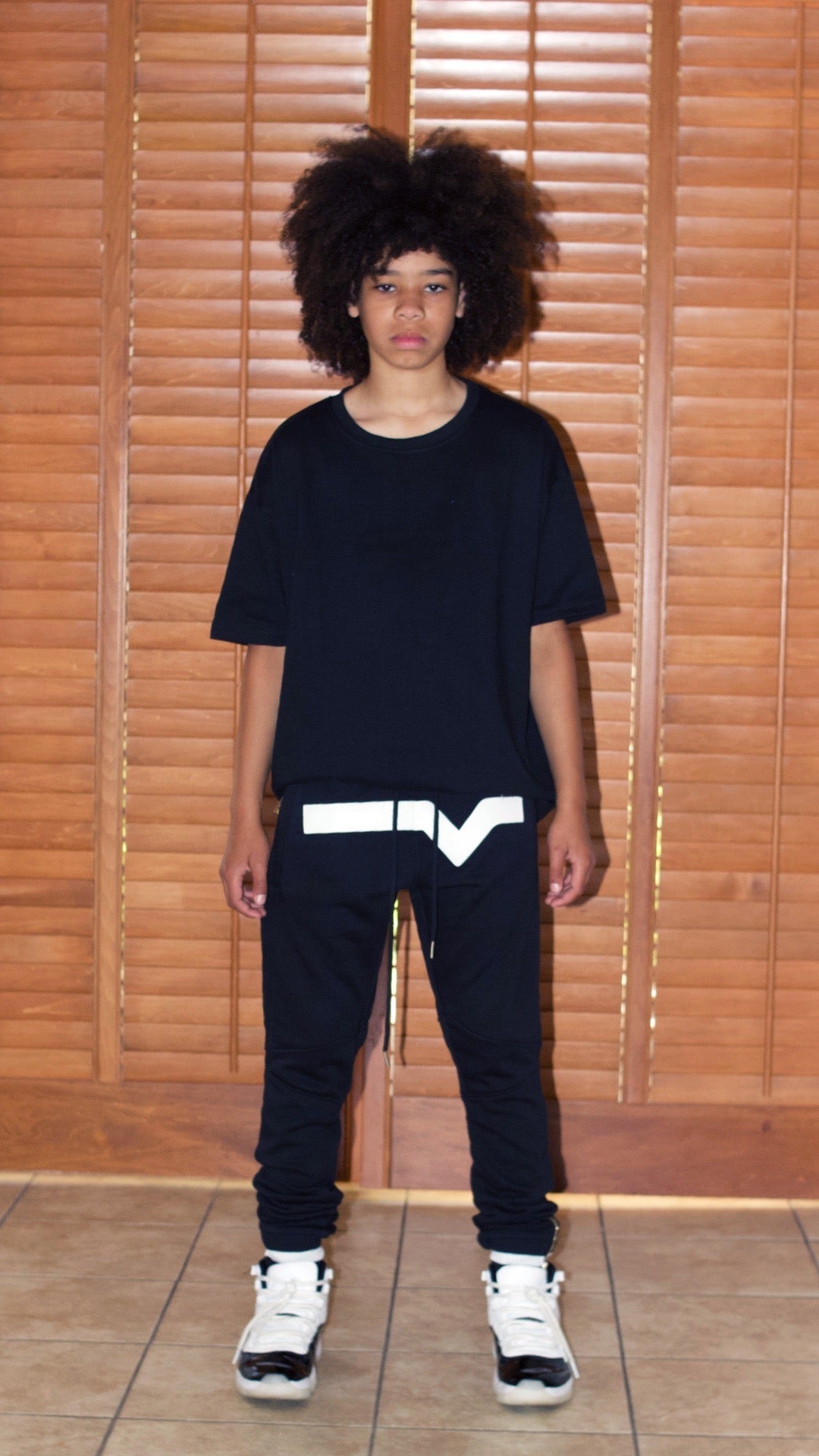 Black and White 3D Valley Sweats