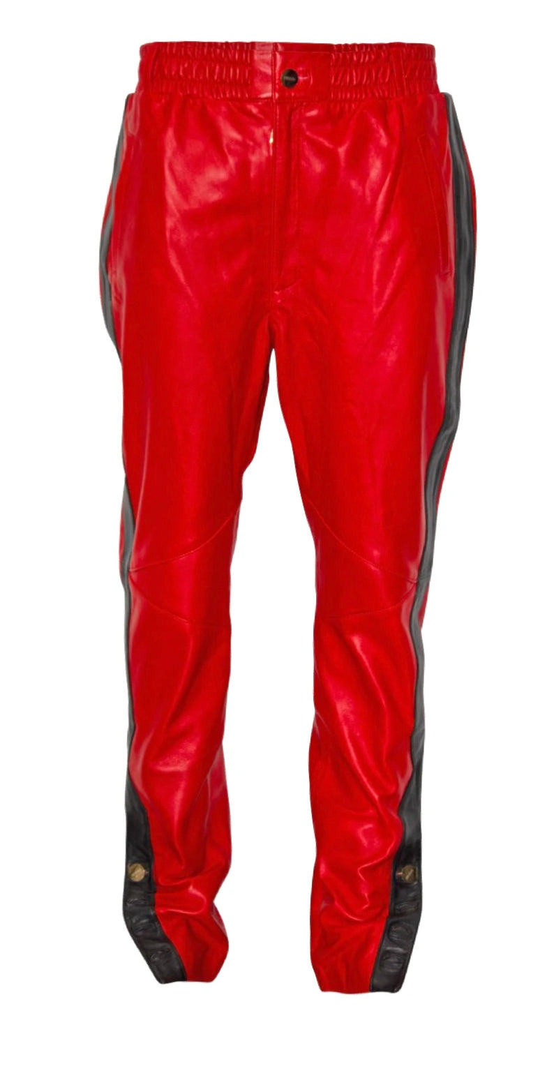 Leather Valley Track Suit (Red/Black)