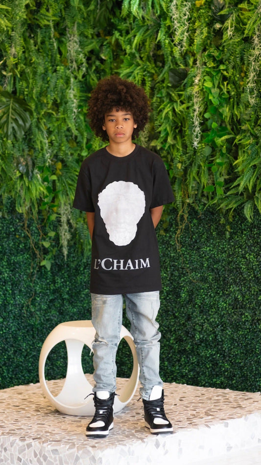 L’CHAIM Black Designer Tee