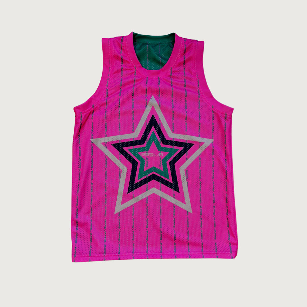 Big Star BBALL Jersey (Pink to Green)