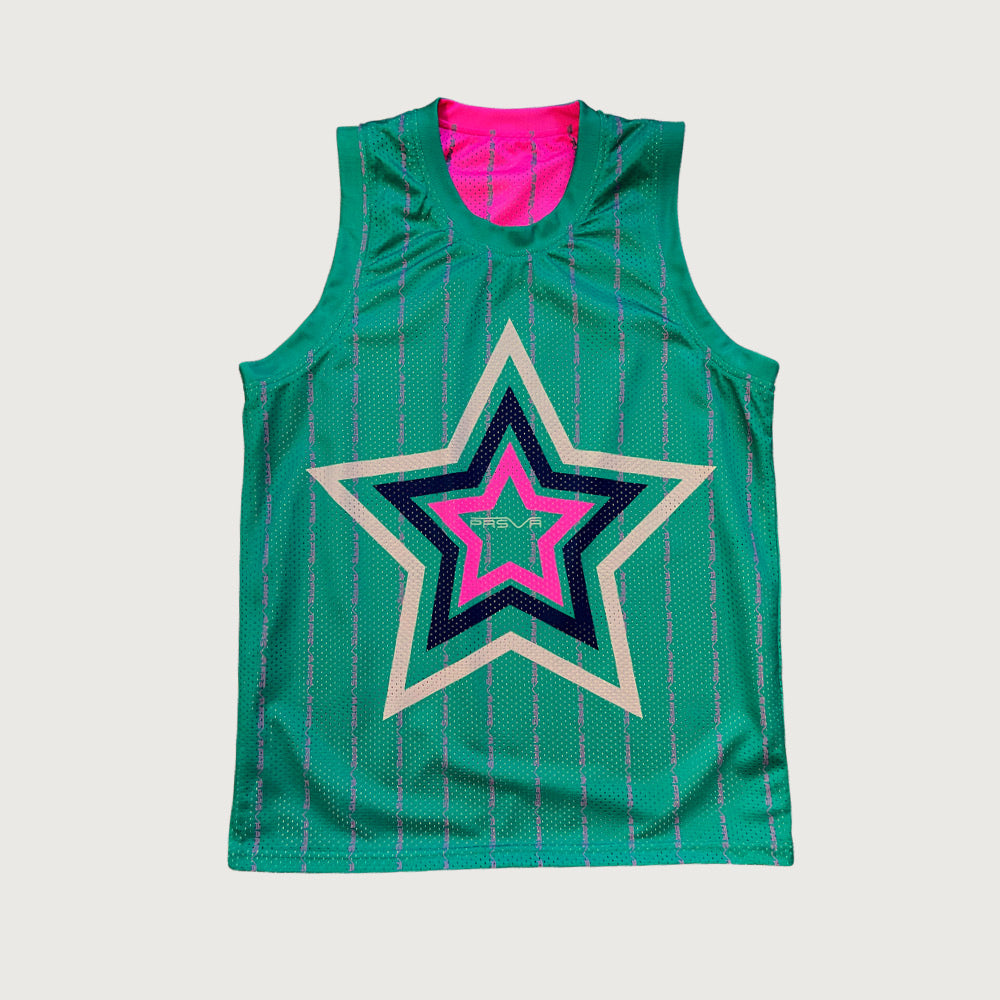 Big Star BBALL Jersey (Pink to Green)