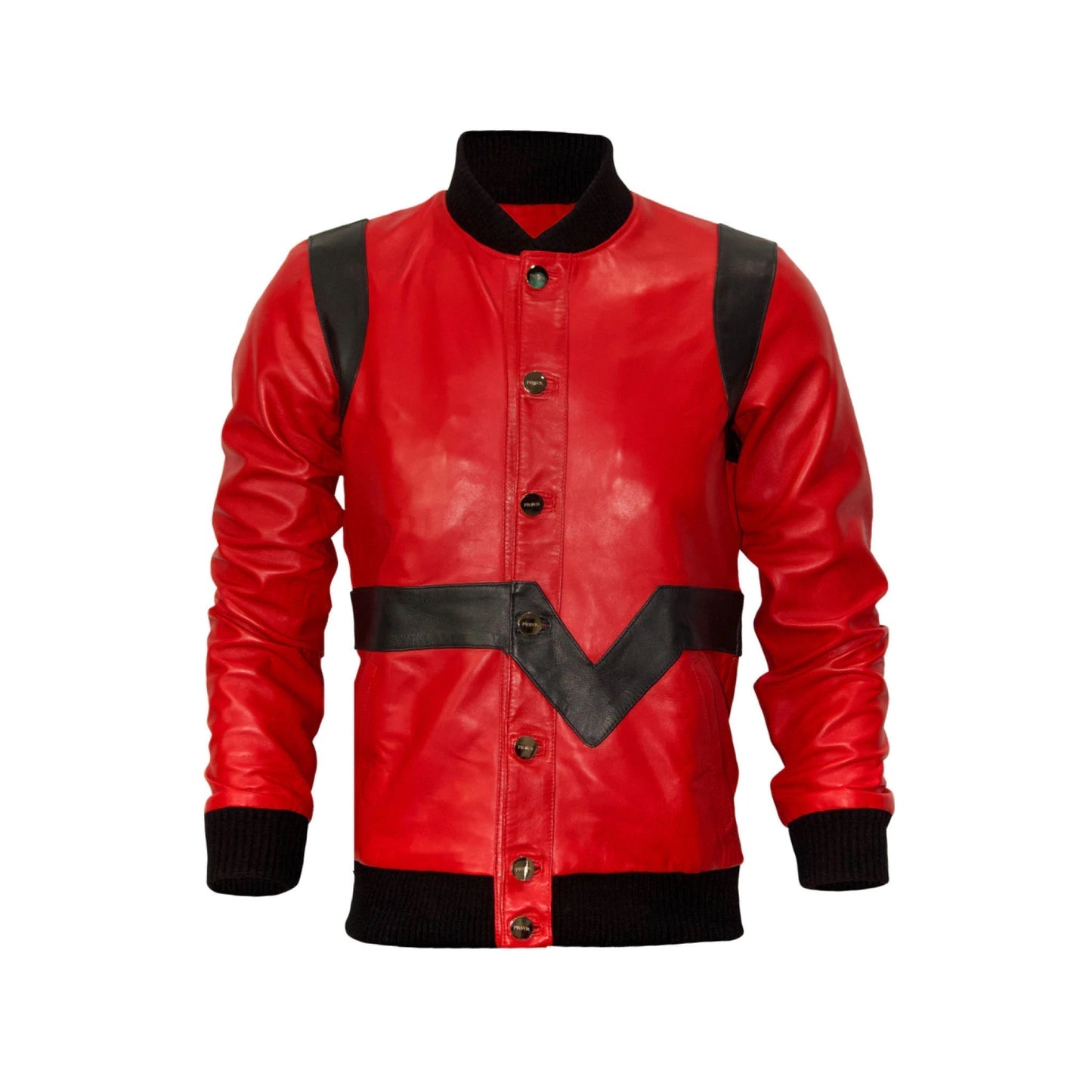 Leather Valley Track Suit (Red/Black)