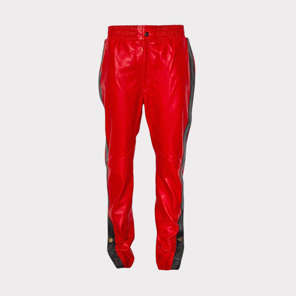 Leather Valley Pants (Red/Black)