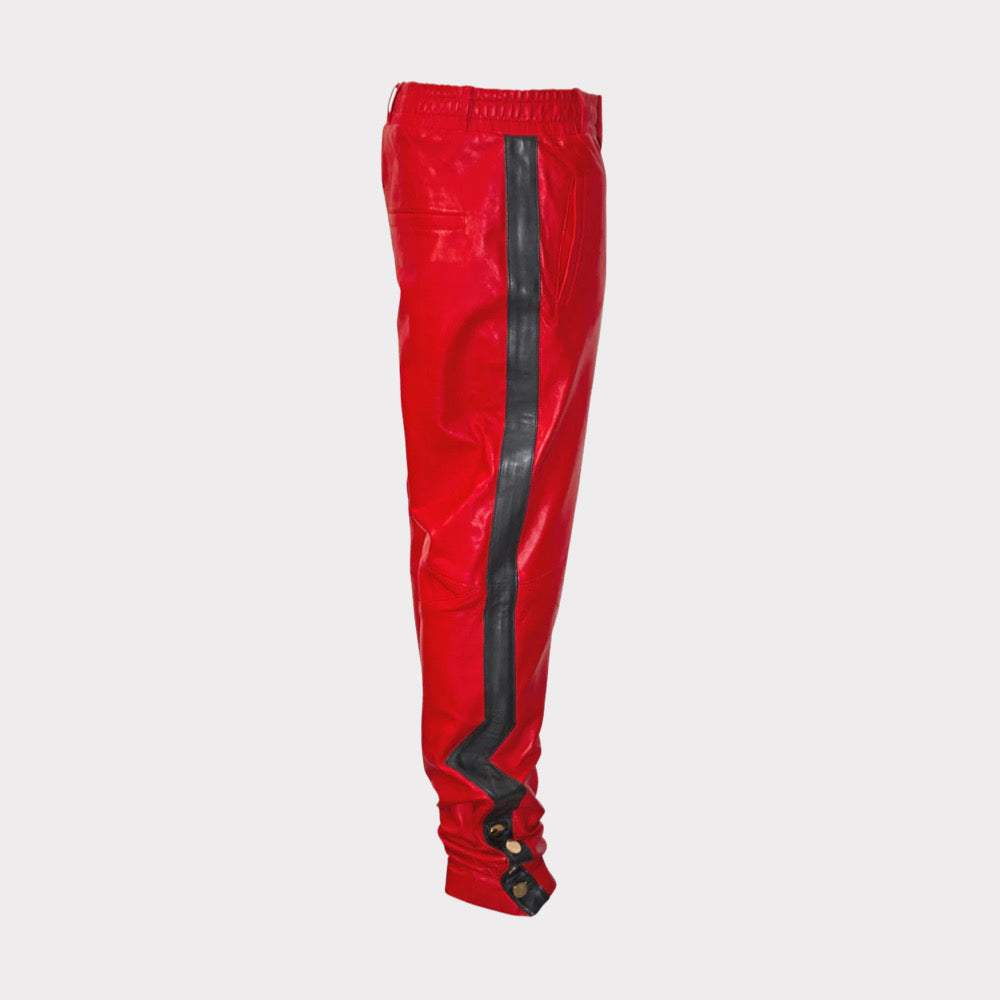 Leather Valley Pants (Red/Black)