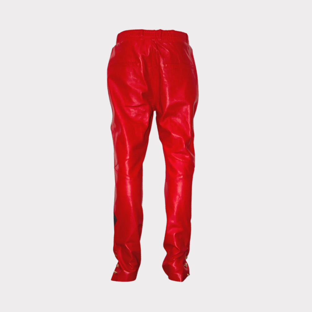 Leather Valley Pants (Red/Black)