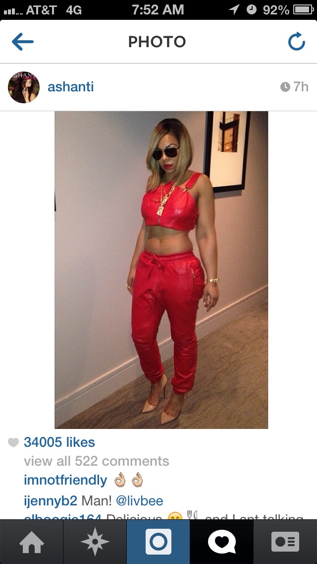 Ashanti in Red Leather Set