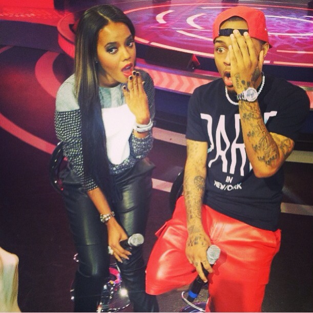 Bow Wow in Red Leather Shorts