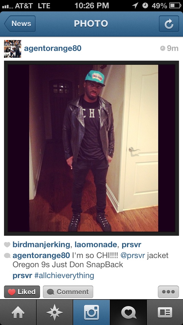 Earl Bennett in Combination Cycle Jacket