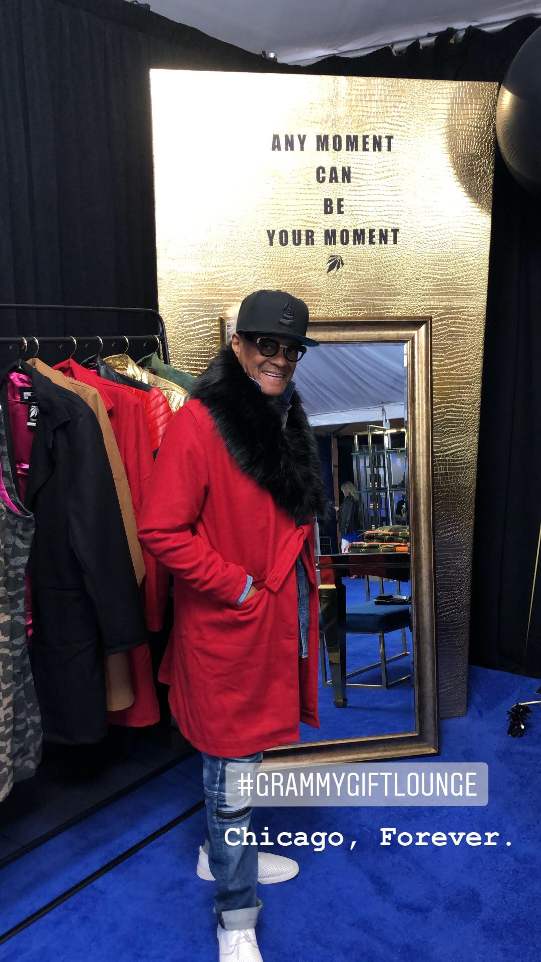 George Daniels in Red Boomerang Coat