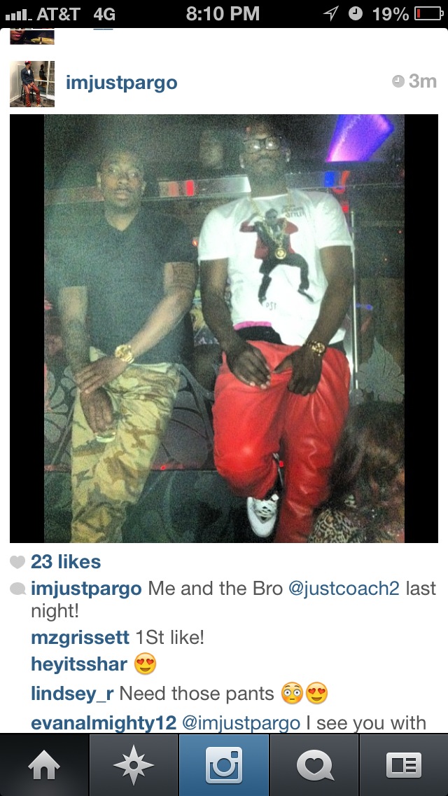 Jeremy Pargo in Ribbed Leather Sweats