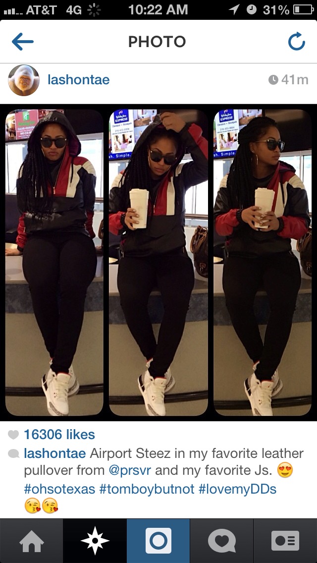 Lashontae in Leather Pullover