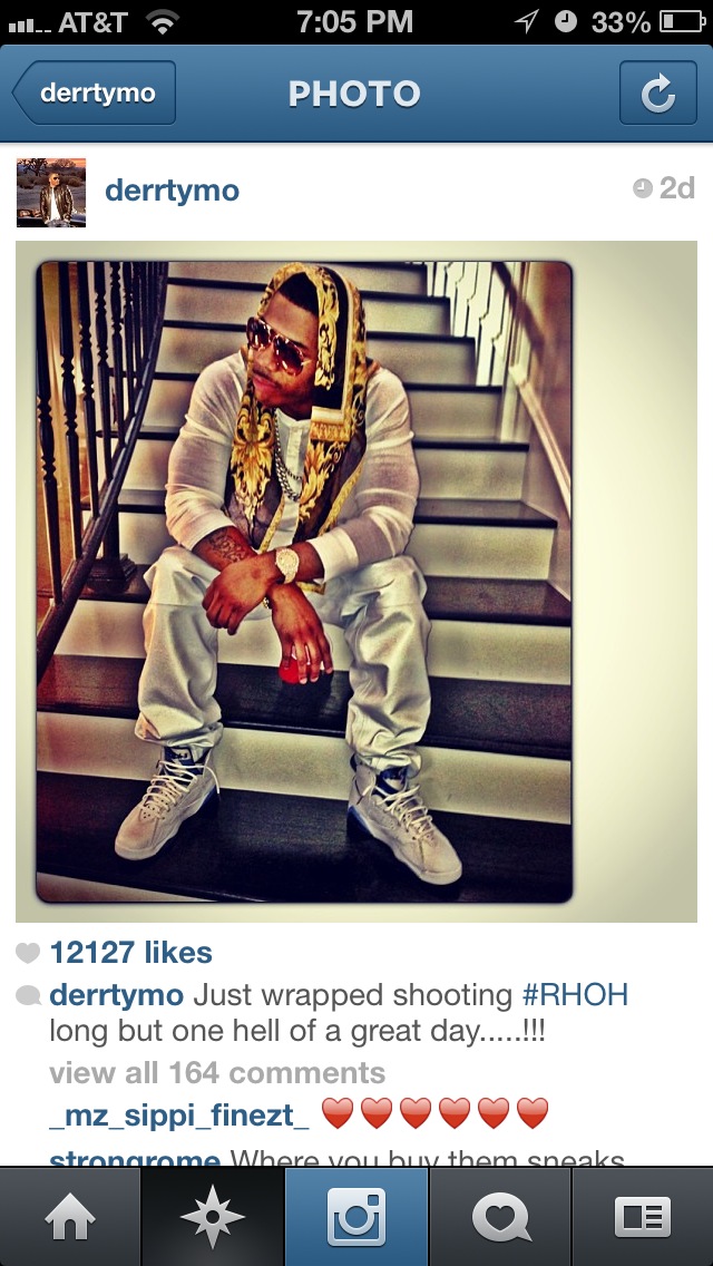 Nelly in White Luxury Track Pants