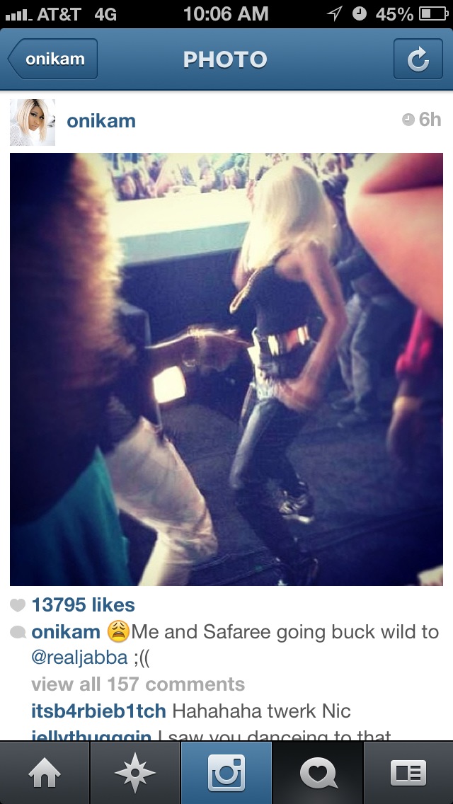 Nicki Minaj in Dancing in Luxury Track Pants