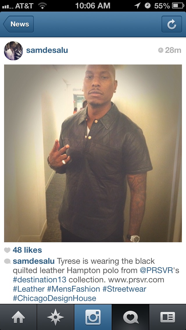 Tyrese in Quilted Leather Polo