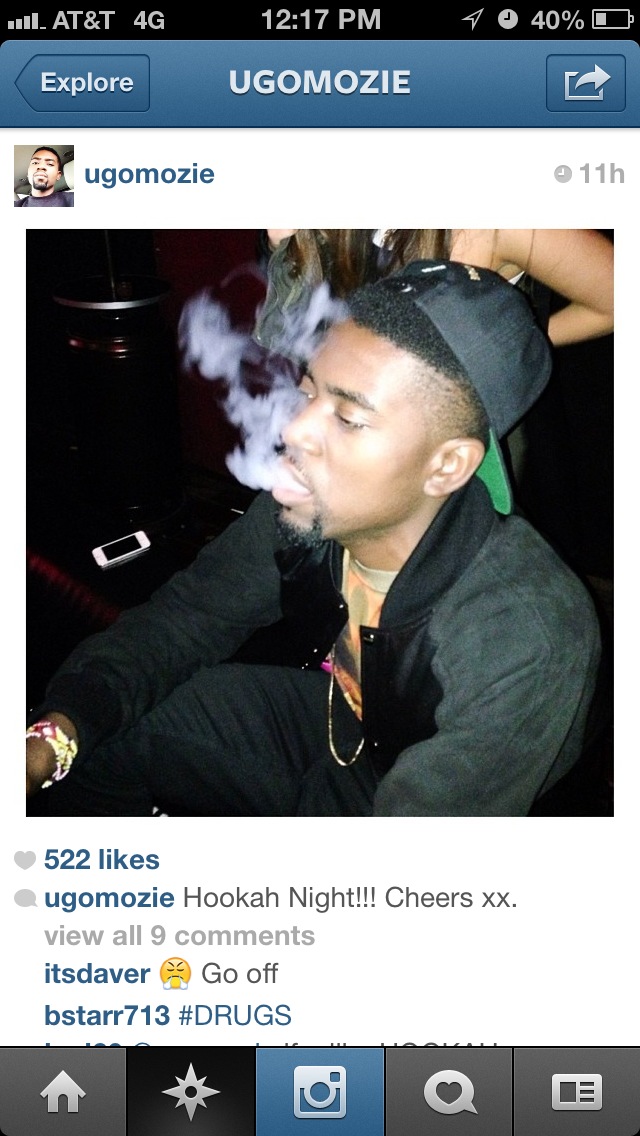 Ugo Mozie in Black Leatherman Jacket
